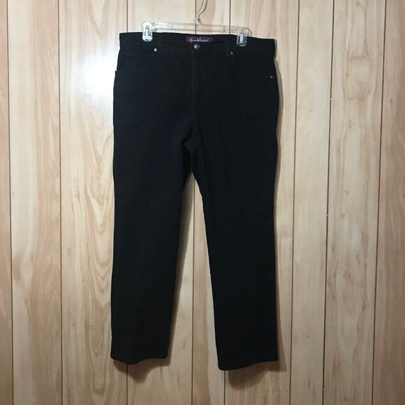 Gloria Vanderbilt Amanda Black High Rise Wide Leg Jean 16 Short - Picture 1 of 6
